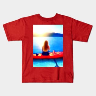 the evening sun the sea Kids T-Shirt